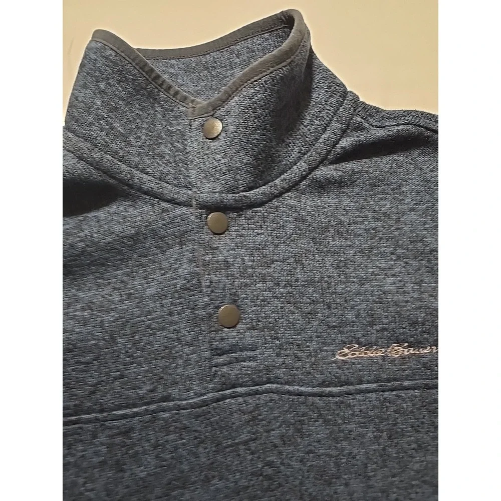 Eddie Bauer Radiator Mens Small Blue Fleece Knit Pullover Sweater Outdoor Preppy